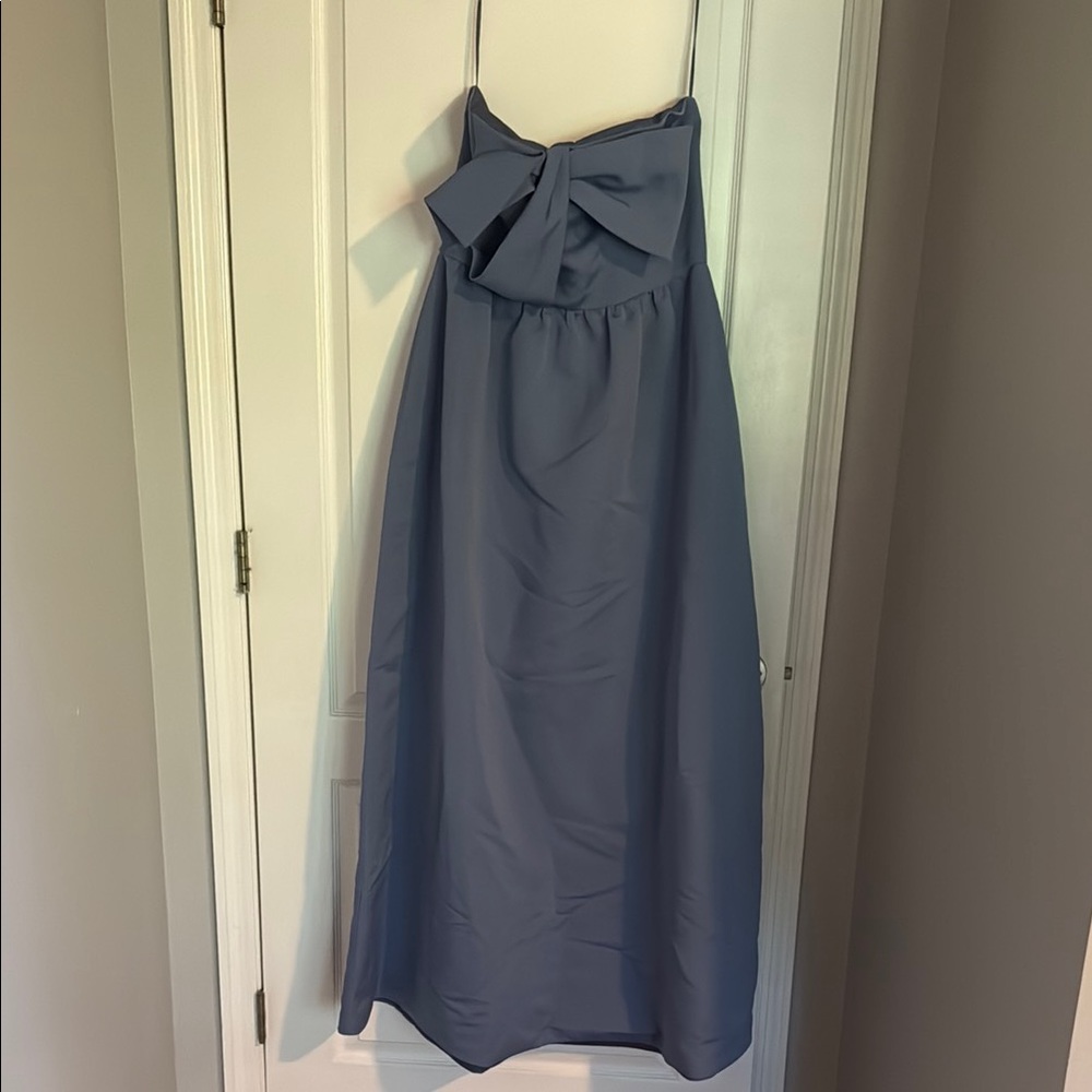 Elegant Amsale Dusk Blue Bridesmaid Dress